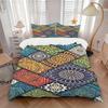 3pcs Bohemian Patterns Soft Comfortable Bedding Set, For Bedroom, Guest Room And Dorm, All - Season Use, High-Definition Printing124