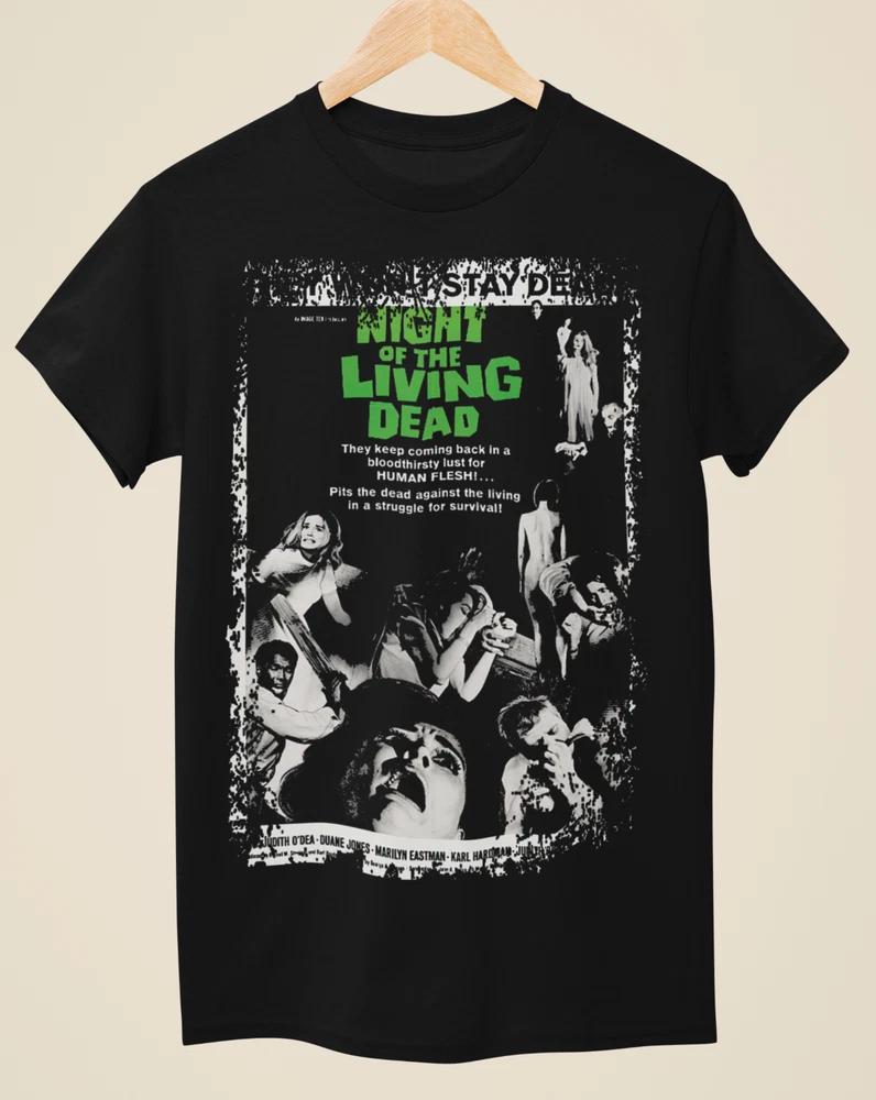 Night Of The Living Dead Movie Poster Inspired Unisex Black TShirt S