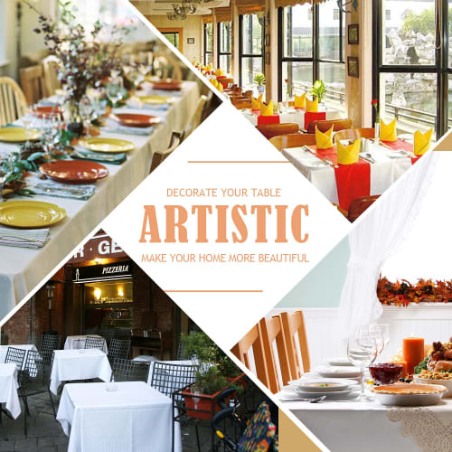 SEASHORE TREE Stylish Tablecloth, 140x180cm, Hemp-like Fabric, Dining Table Mat, Table Protection, Water-Repellent, Waterproof, Thick, Solid Color, Wa