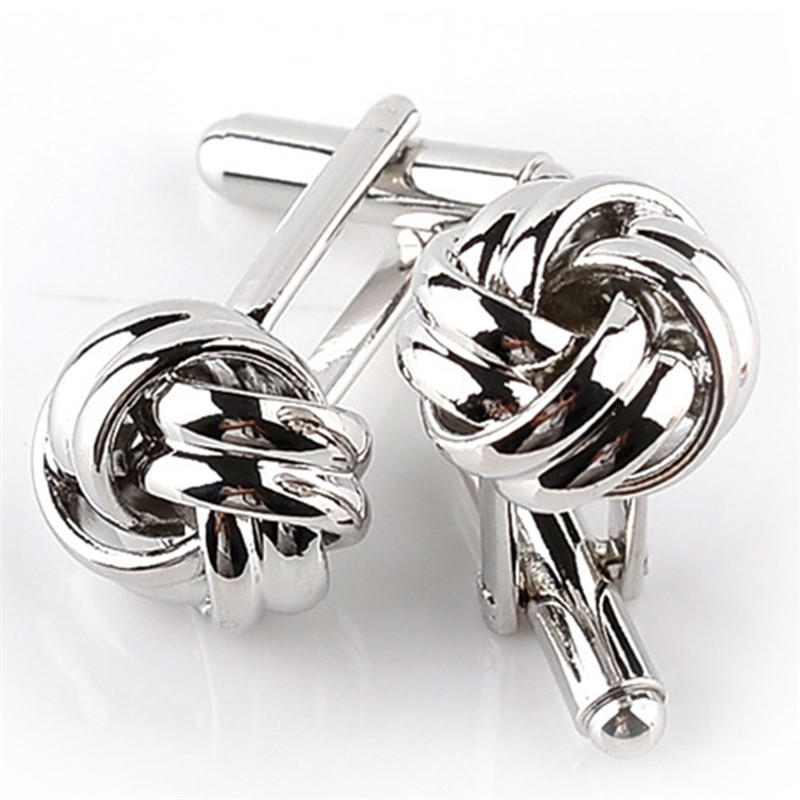 1Pair Men'S Suits Shirt Knot Twisted Cufflinks Wedding Business Cuff Links Gift
