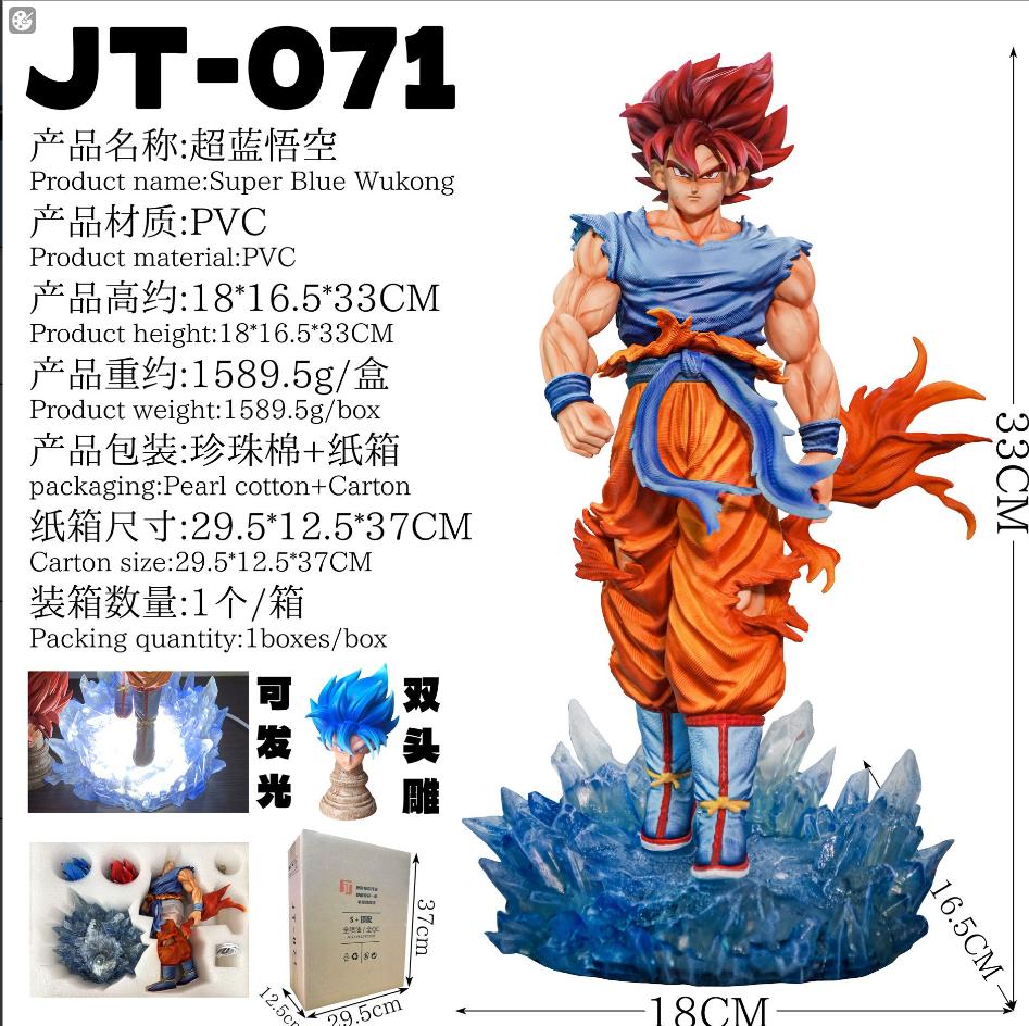 New Anime Figures Jt Studio Dragon Ball Ssj4 Son Goku Figures Super Saiyan Goku Klin Trunks Statue Collection Model Toys Gifts