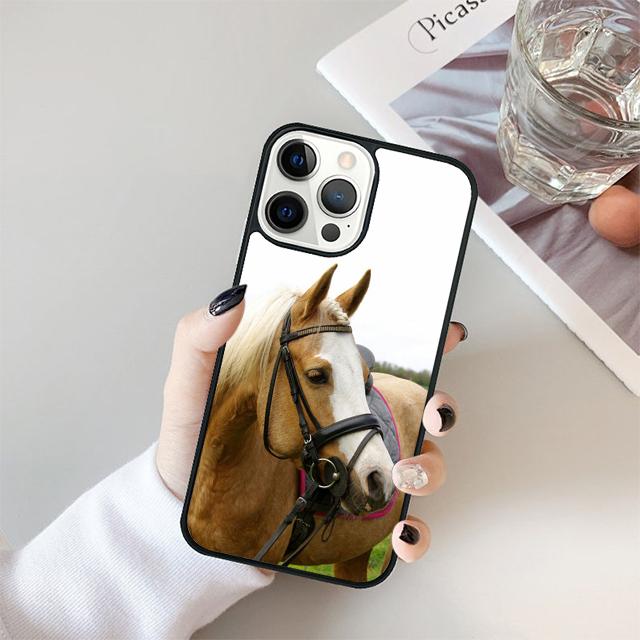 Horse Animal Paint Drawing Phone Case Cover For iPhone 17 Air 15 16 14 13 12 Pro Max 11 Pro Max Plus Coque Shell