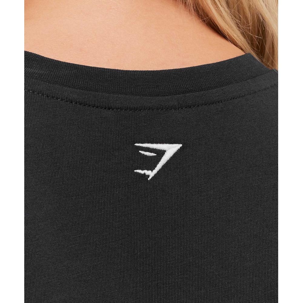 Gymshark AThleTic DeparTmenT Oversized Graphic T shirT Black B4c7g Bb2j