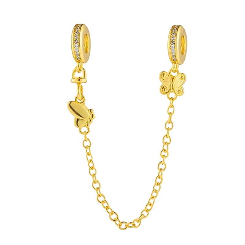 New Gold Plated Star Heart Charm Beads Pendant For Snake Bracelet Necklace DIY Jewelry Making Women Gift Sparkling
