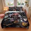3pcs Friday the 13th Horror Movie Characters Comforter Set with Two Pillowcases (No Core), Home Decor, Gift, Polyester Fabric, Anime Cartoon