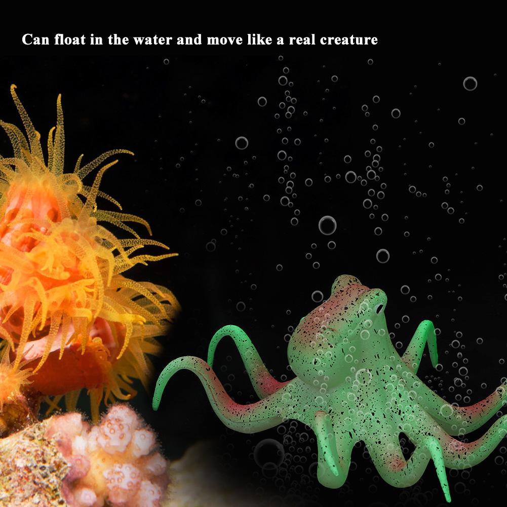 Silicone Artificial Fluorescent Simulation Aquarium Fish Decoration(Green)