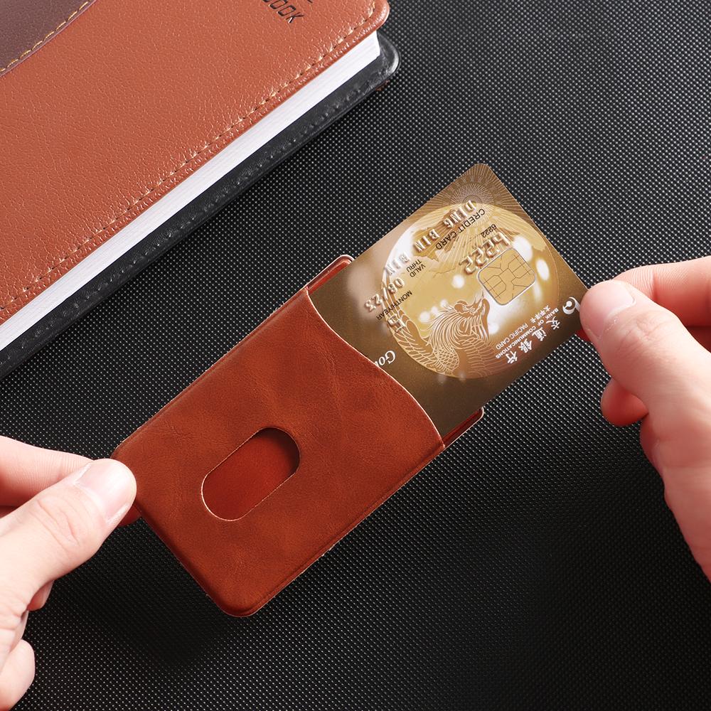 Universal Self-Adhesive Sticker Card Sleeves Phone Wallet Case Stick On ID Credit Card Holder PU Leather Cellphone Pocket