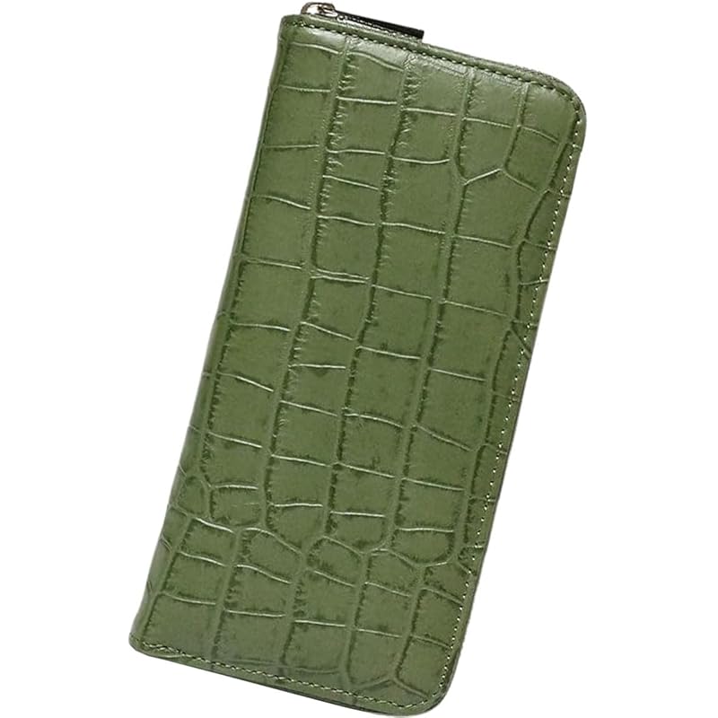 

[FashionBerry] green genuine leather cowhide leather wallet round zipper long wallet round zip long wallet men s ladies bifold bi-fold male woman long