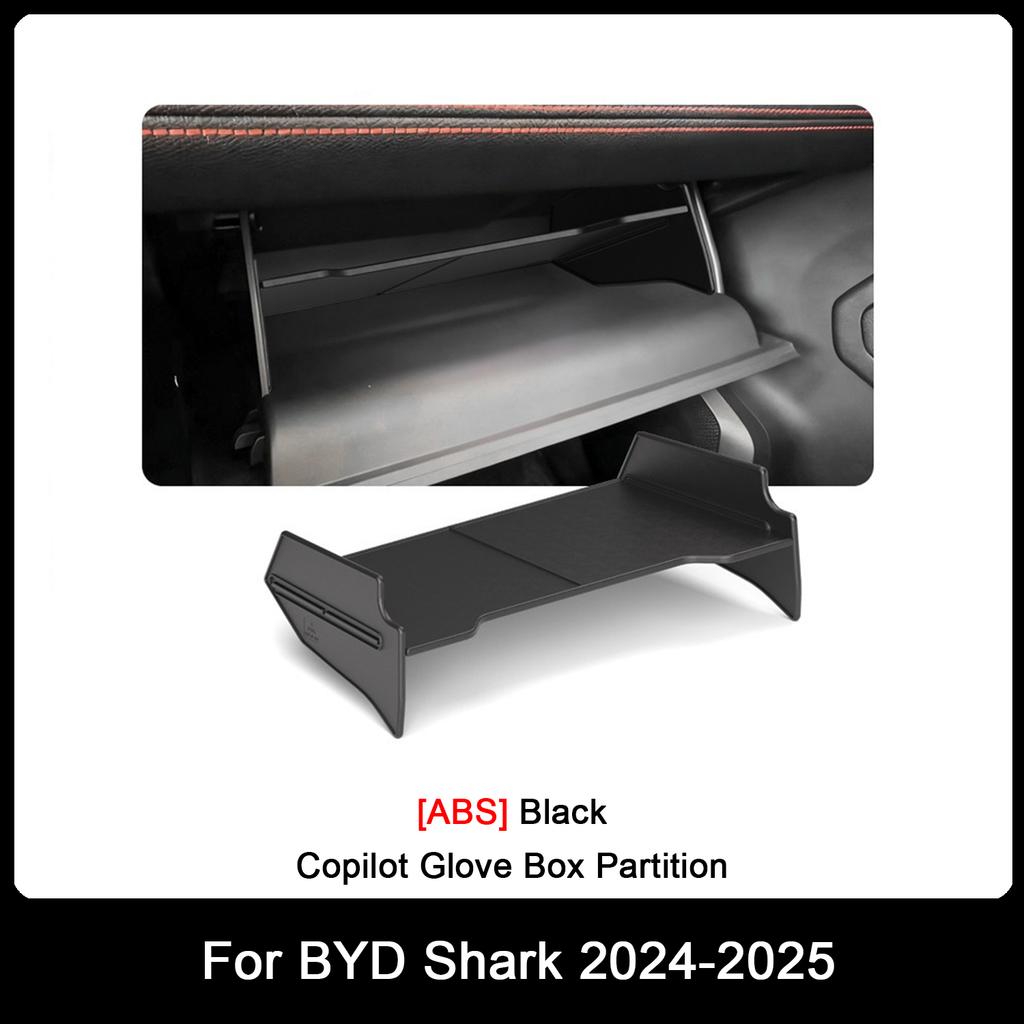 For BYD SHARK 2024 2025 Co-pilot Glove Box Divider Organizer Partition Plates Storage Holder Center Console Armrest Bin Traying