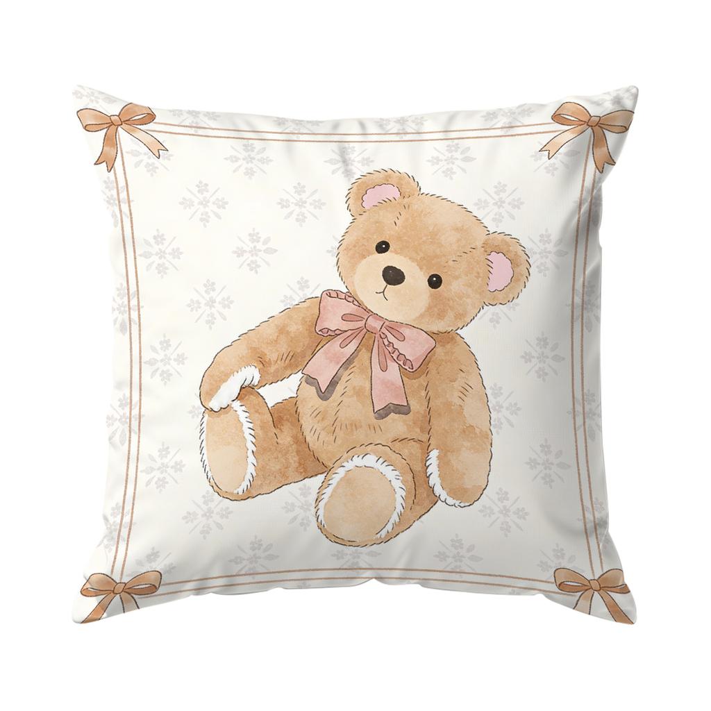 Cute Bear Cushion Pillowcase Printed Polyester 40/45/50Cm Throw Pillowcover Decorative Sofa Cushion Pillowslip Home Decor