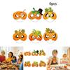Pumpkin Face Mask Party Decor For Thanksgiving Celebration With Paper Materials 6pcs Set