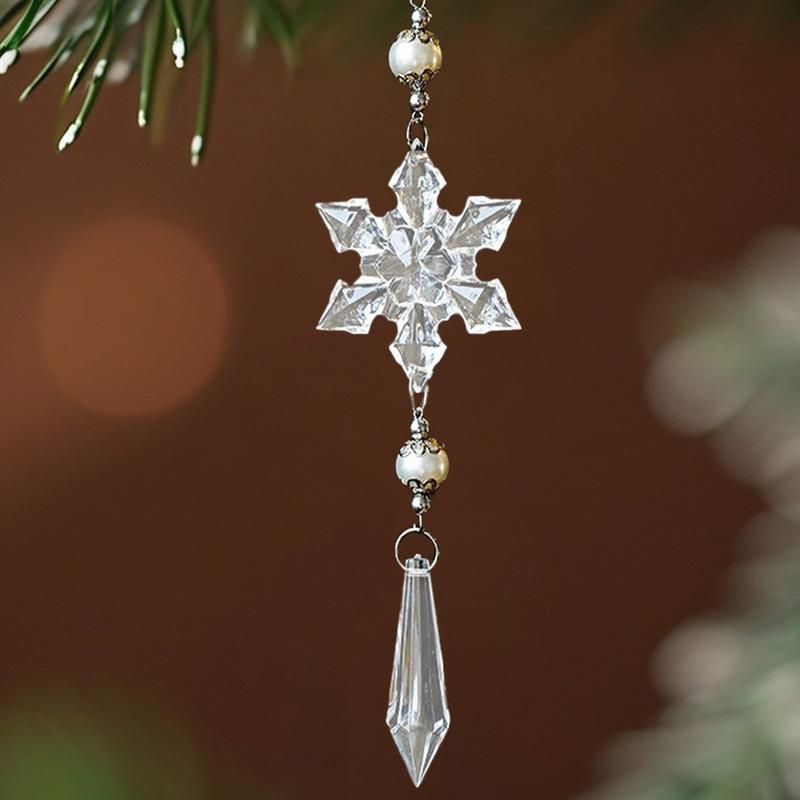 Sneeuwvlok Ornamenten Voor Kerstboom Decoratieve Hangende Hanger Kerst Kerstboom Decoratie Ornamenten Acryl Sneeuwvlok