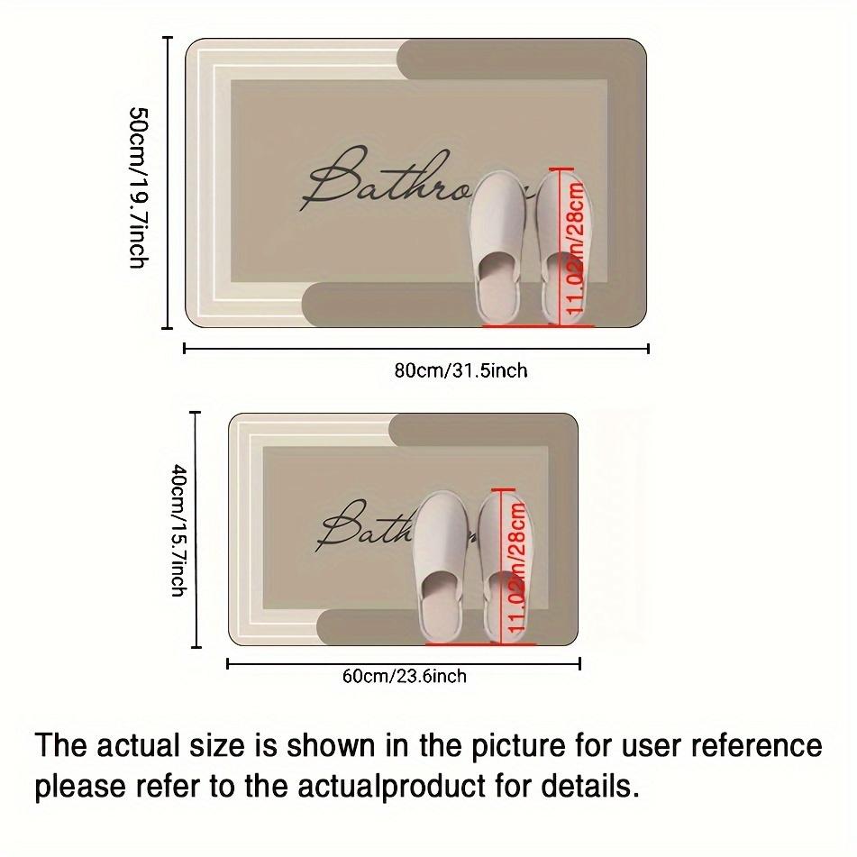 VIKAMA Simple Beige Carpet Non-slip Bathroom Mat Doormat Toilet Floor Rug  Living Room Bedroom Carpet Welcome Mat Outdoor Carpe