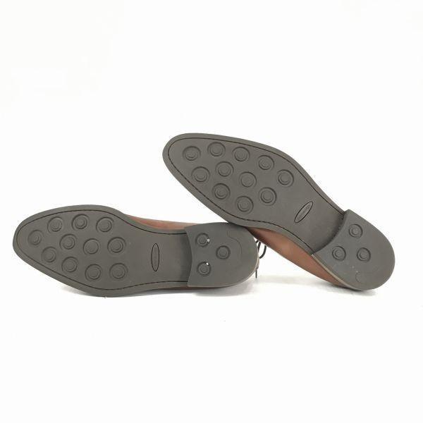 Made in Italy BARNI Medallion Toe Wholecut Leather Dress Business Shoes Size 26.0 Brown(USED)