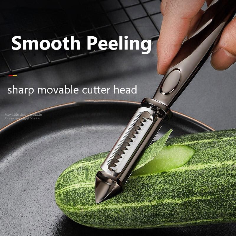 3 In 1 Fruit And Vegetable Peeler Kitchen Gadget Potato Carrot Slicer Alloy Sharp Grater Multifunctional Kitchen Accessories7