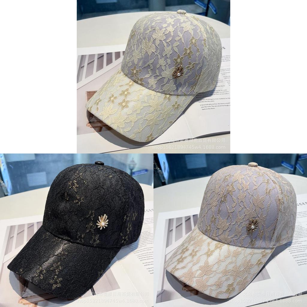 Summer Womens Lightweight Water Drizzle Lace Baseball Cap With Sunshade And Breathable Mesh For Sun Protection