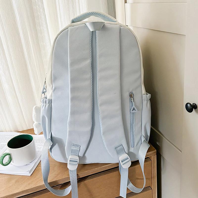 Schoolbag Female Korean Version Ins College Style Middle School Student Lightweight Backpack High Value Plaid Girls Travel Backpack