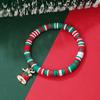 European and American Christmas popular soft pottery bracelet, elk snowman Christmas tree alloy pendant, gift jewelry
