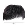 Men Short Straight Hairpiece with Bangs BaldSpots Gray Hair Coverage High Temperature Fiber Male Black Synthetic Hair Wig