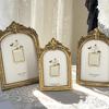 European Retro Gold Arched Carved Picture Frame Elegant Room Decoration Gold Wall Mounted Picture Frame Desktop Decoration