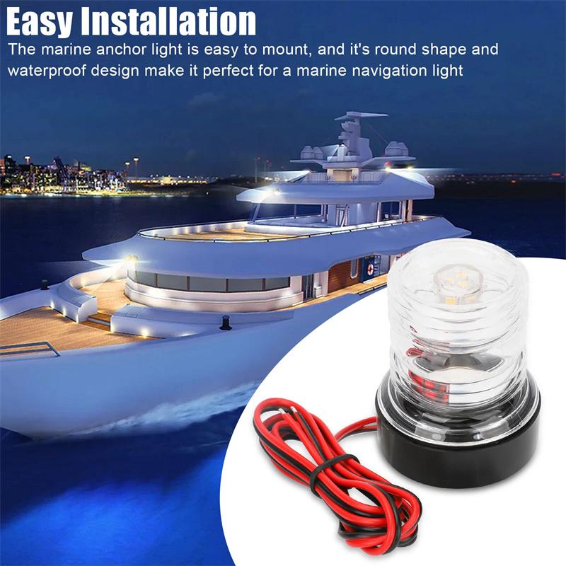 12V Led Navigation Anchor Light 360 Degree All Round For Marine Boat Light Yacht Sailing Lamp Navigation Signal Indicator