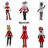4-inch Hell's Inn Clown Doll Model Toy Set Of 6 Plastic/resin Material