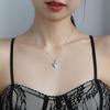 S925 Sterling Silver Necklace 1 Carat Love Heart Pendant Plated 18 Gold Silver Jewelry Moissanite Clavicle Chain 2026