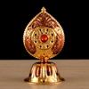 Buddhist Manza Furnishing Tantric Alloy Handicraft Auspicious Tibetan Tribute Gilt Buddhism Plate Home Gift Indoor Decorative