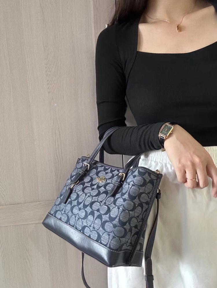 Dámská chambrayová taška KOU Jasmine Tote & Crossbody - Lehká, Velkokapacitní, Doprava zdarma