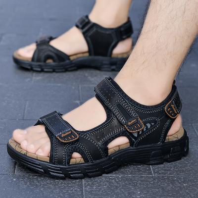 Summer Men's Sandals Leather Sandals Men Sneakers Beach Shoes Men's Outdoor Casual Lightweight Sandal