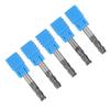 5pcs Tungsten Steel 4 Flute End Mill CNC Milling Cutter 6mm Diameter X 50mm Length