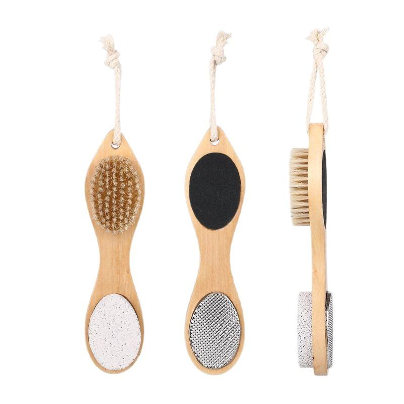 1/2Pcs 4-In-1 Foot File Callus Remover Foot Care Tool Foot Pumice Stone Dead Skin Remover Brush Cuticles Nails