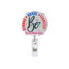 Alligator Clip Badge Reel Glitter Acrylic ID Holder Scratch Resistant for Nurse Work Hospital Medical Student Gift Accessories