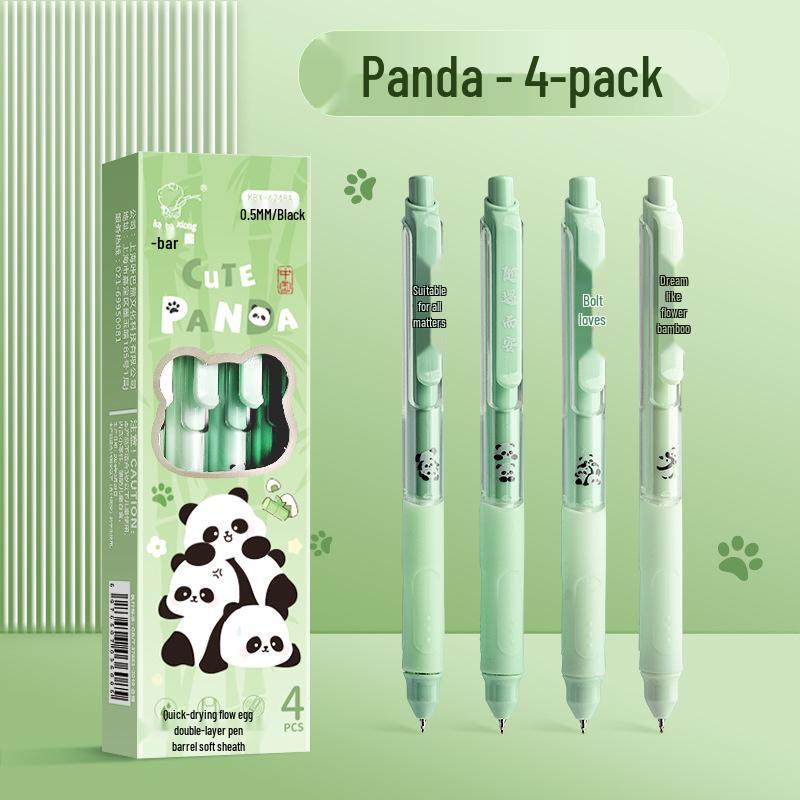 Kaba Bear Chinese Landscape Style Quick-Drying Black Gel Pen for Students