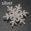 Decoração Estilo Natalino Broche Charmoso de Floco de Neve de Diamante e Diamante de Água Acessórios de Moda de Natal para Mulheres
