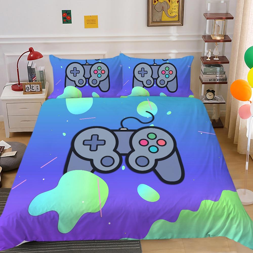 Game Controller Down Duvet Cover Pillowcase Luxurious High-quality 3D Printed Teen Bedding 2/3 Pieces, Single Bed Decoration Gift