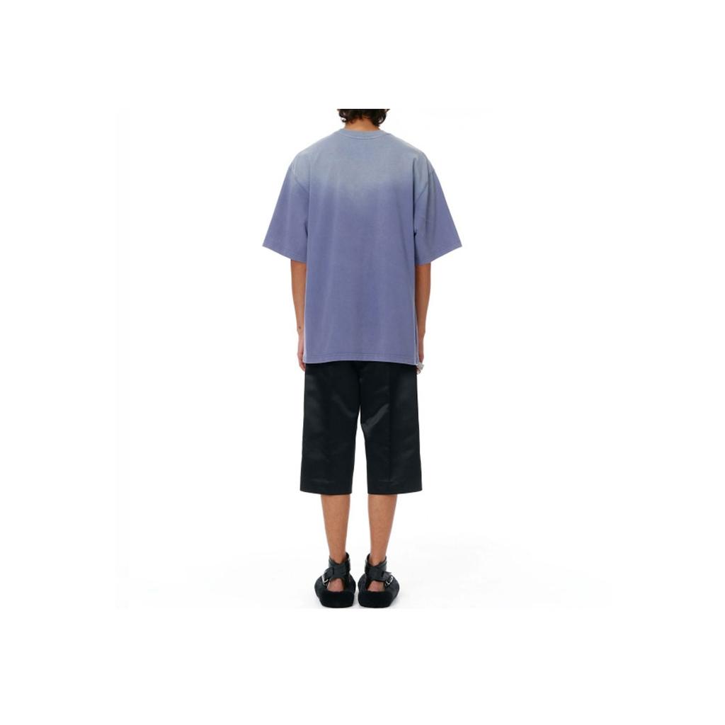 We11done Ss22 Logo Patch Short Sleeve T-Shirt Unisex Tops Navy-Blue WD-TT1-22-722-U-NV