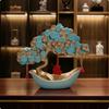 Money Tree with Tassels Prosperity Chinese Golden-Toned Tabletop
