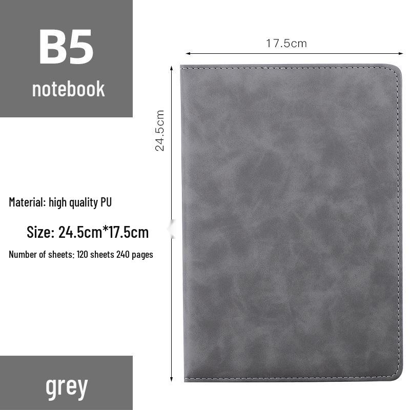 Color-Changing PU Business Notebook: Custom A5/B5 Notepad with Printable Logo for Meeting Minutes.