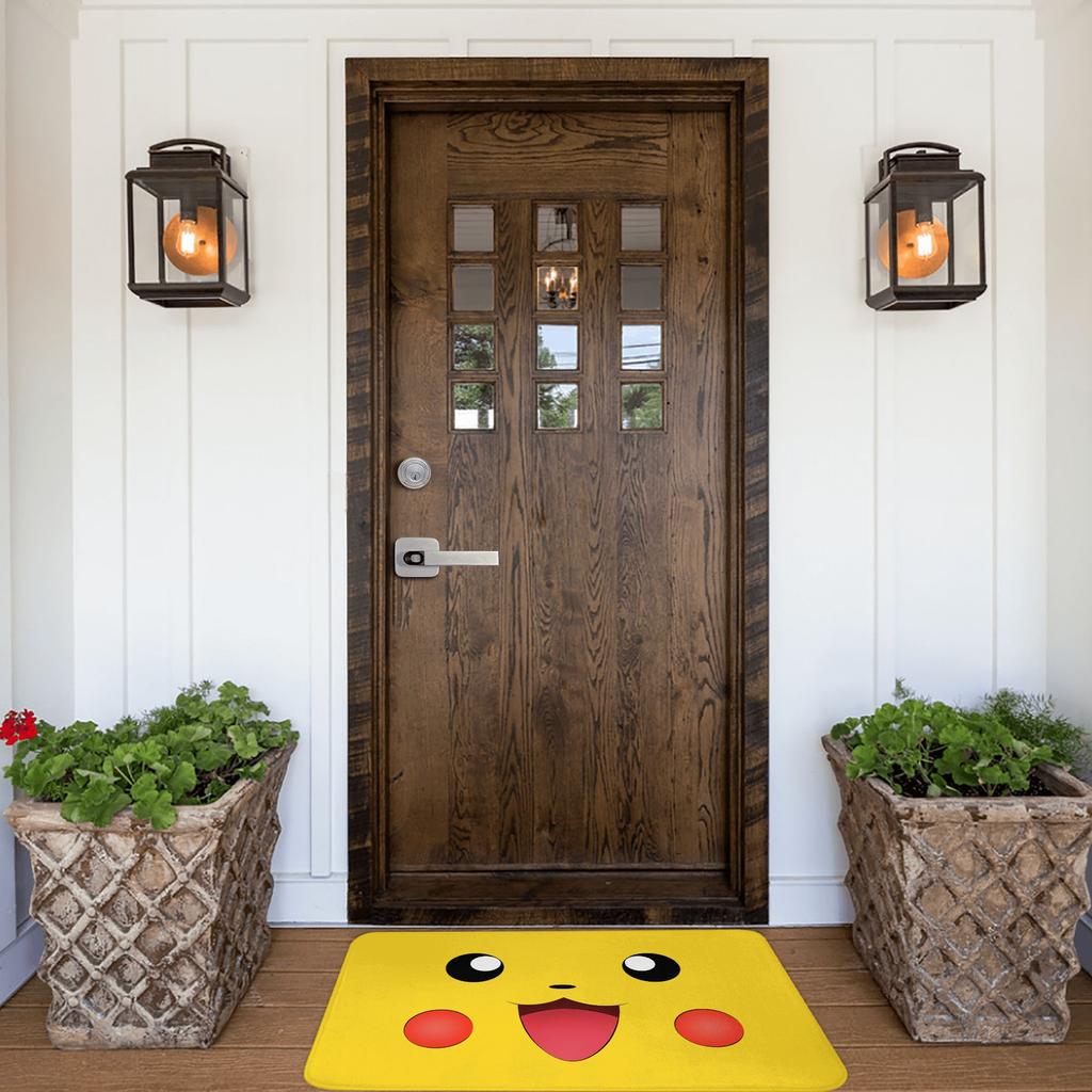 P-Pokemon Pikachus Front Floor Door Entrance Mat Indoor Kitchen Bath Doormat Living Room Carpet Rug