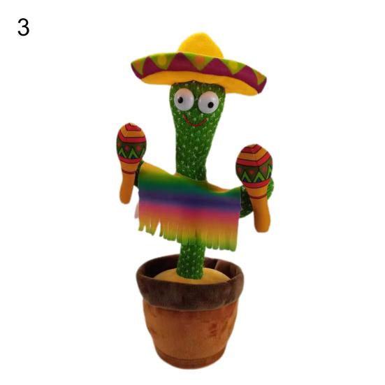 Creative Dancing Plush Toy Cactus Cultivate Interest Funny Singing Dancing Cactus Plush Toys    