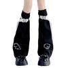 Trendy Fashion Knee Length Flared Leg Sleeves for Women Japanese Harajuku Aesthetic Wing Embroidered Leg Warmers Socks