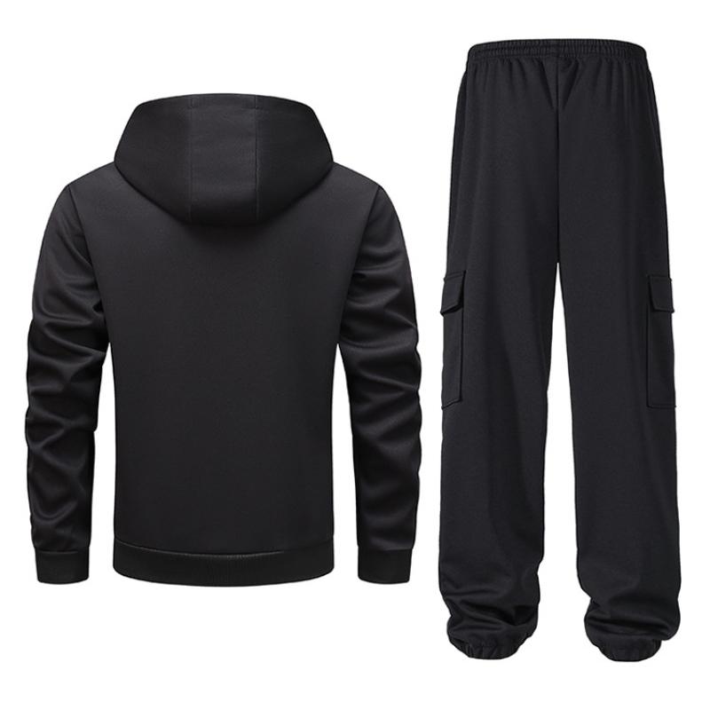 Men's Tracksuit Spring Autumn Casual Hoodie+Sweatpants 2PCS Sweatshirt Suit Men Gym Jogging Training
