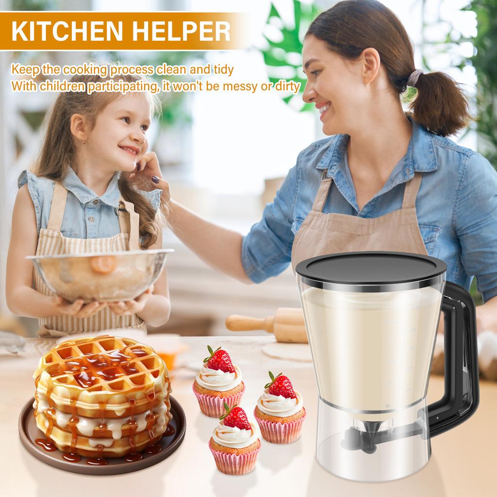 Teigseparator Pfannkuchenteigspender Halterung Keks Kuchen Waffeln Teig Trichter Gebäckteig Spender Backform Küchenwerkzeug