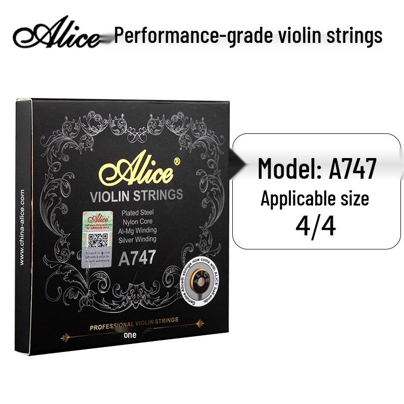 Corde per Violino in Nylon Alice Set Completo A708 A747 A703 - Livello Esame e Performance