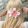 Women Hairpin Simulated Flower Shape Colorfast Hair Clip Back Head Hair Claw Daily Wear Party Hair Accessory