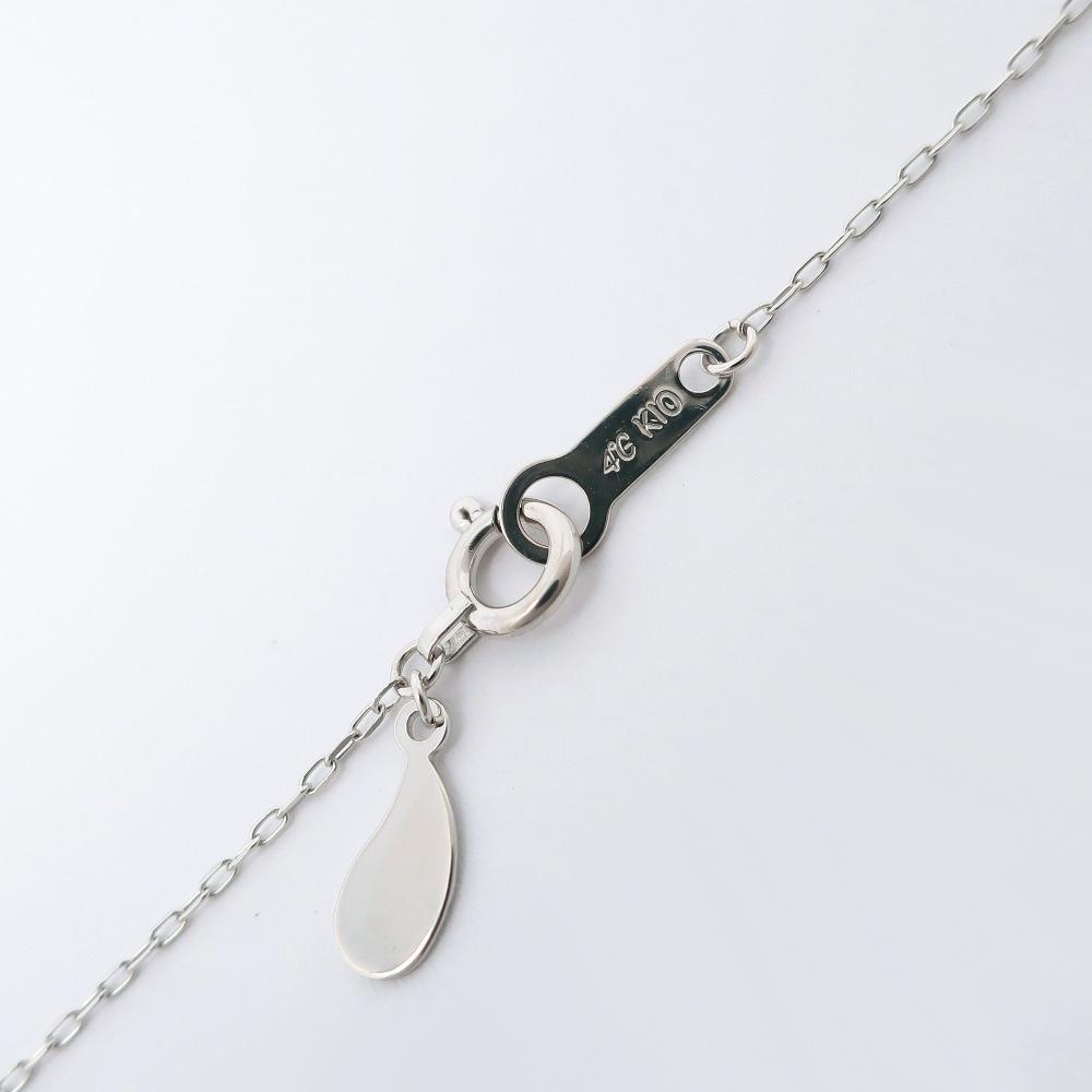 4℃ teardrop Necklace 2018 Christmas Limited K10 white gold 1.2g Women Used