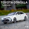 Diecast 1/32 TOYOTA Corolla Alloy Car Model Sound and Light Pull Back Door Opening Metal Car Model Collection Gifts for Friends
