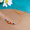 Knotted Rope Evil Eye Hanadchain Rainbow Beads Bracelets Adjustable Size