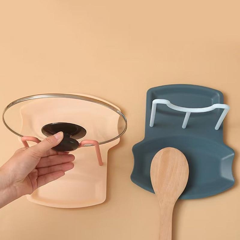 1Pcs Kitchen Organizer Spatula Pot Lid Rack Shelf Plastic Spoon Rest Utensil Multi-function Dish Rack Organizer Outdoor Gadgets